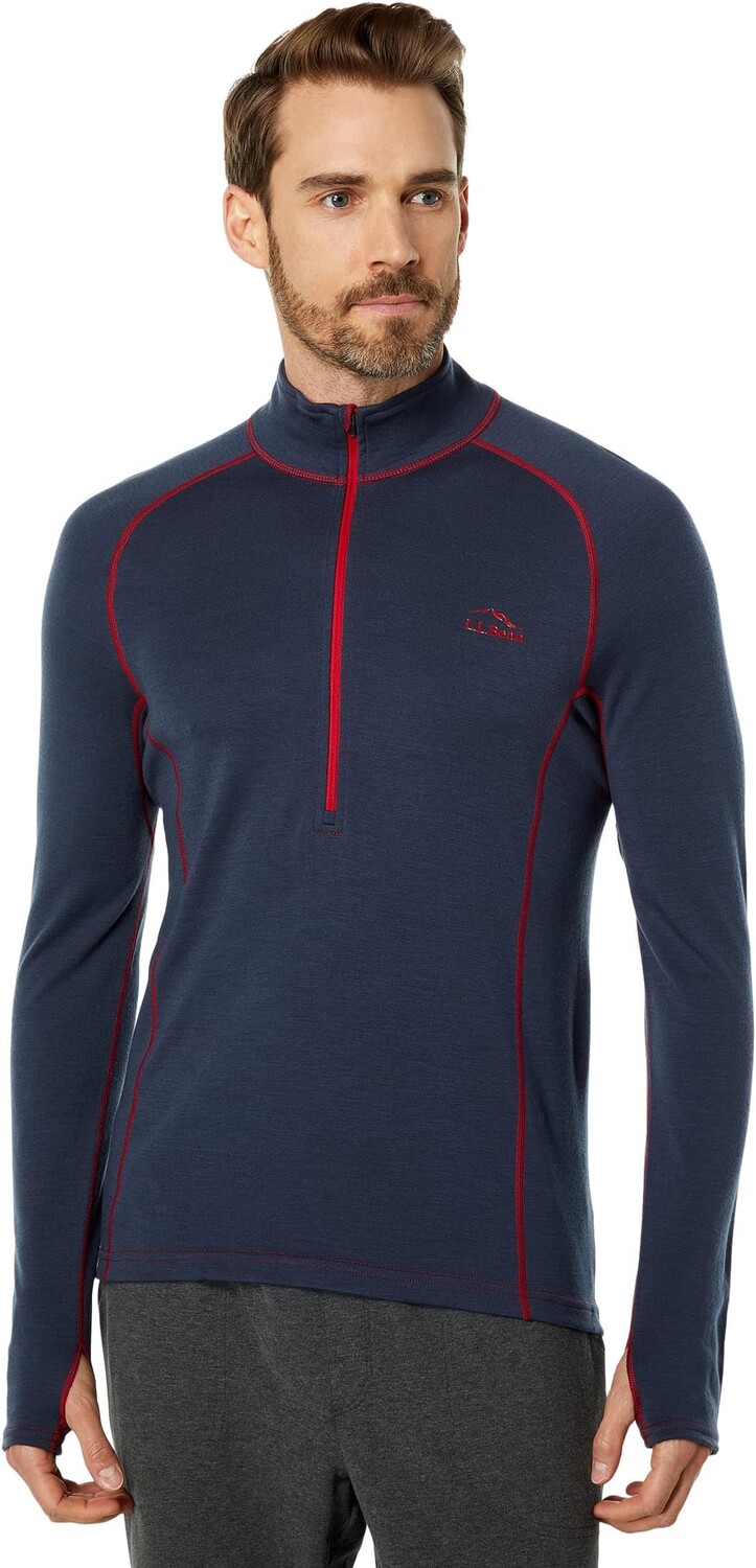 

Топ Cresta Midweight 250 на молнии 1/4 L.L.Bean, цвет Carbon Navy