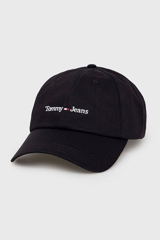 

Хлопковая бейсболка Tommy Jeans, черный