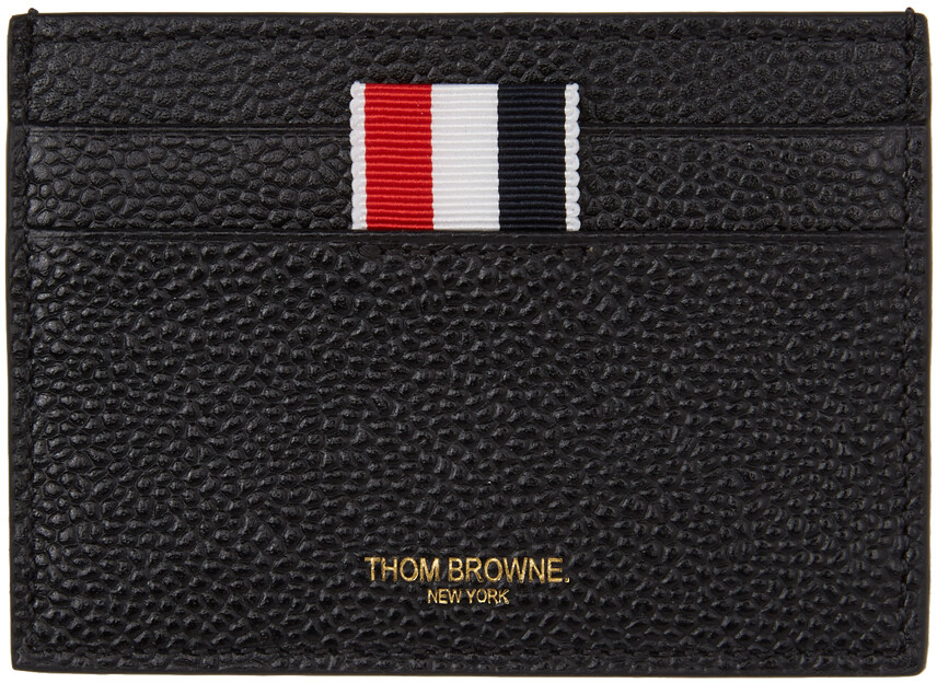 

Черная двусторонняя визитница Thom Browne