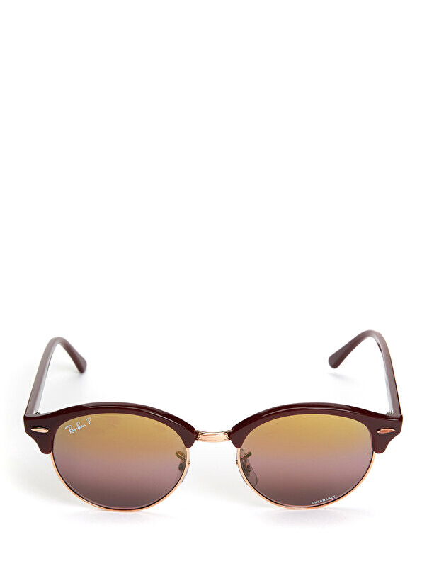 

Бордовые мужские солнцезащитные очки круглой формы Ray-Ban