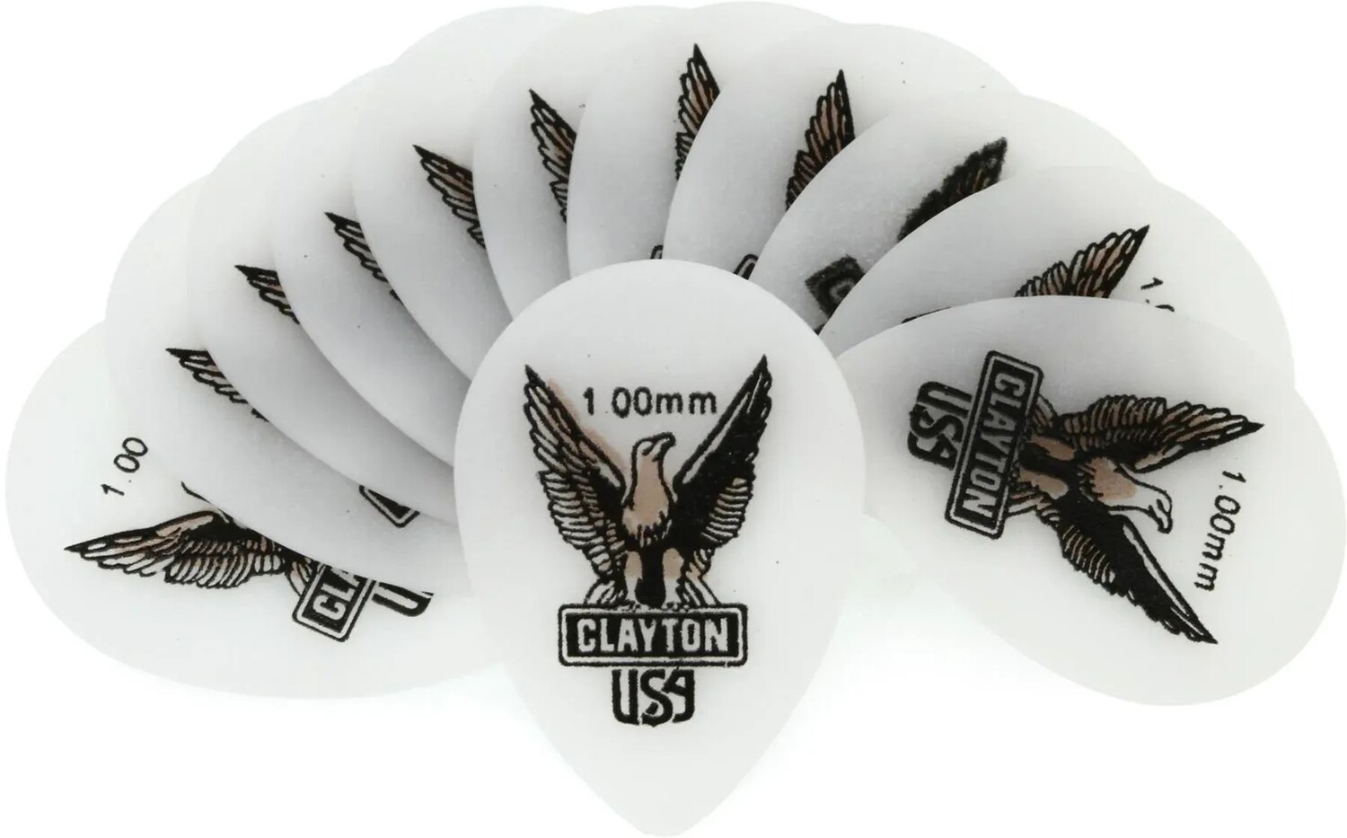

Маленькие каплевидные медиаторы Clayton Acetal, 12 шт., 1,00 мм