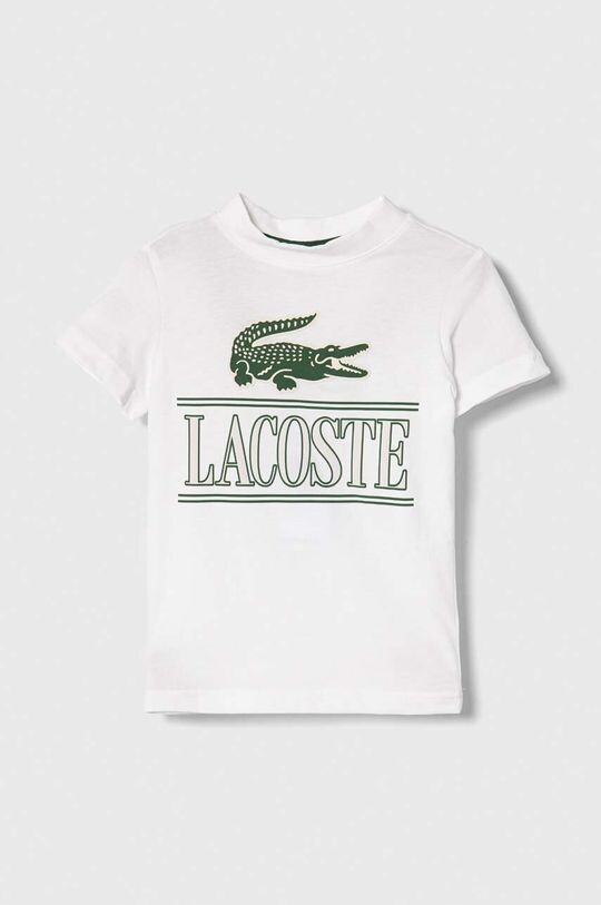 

Хлопковая футболка для детей Lacoste, белый
