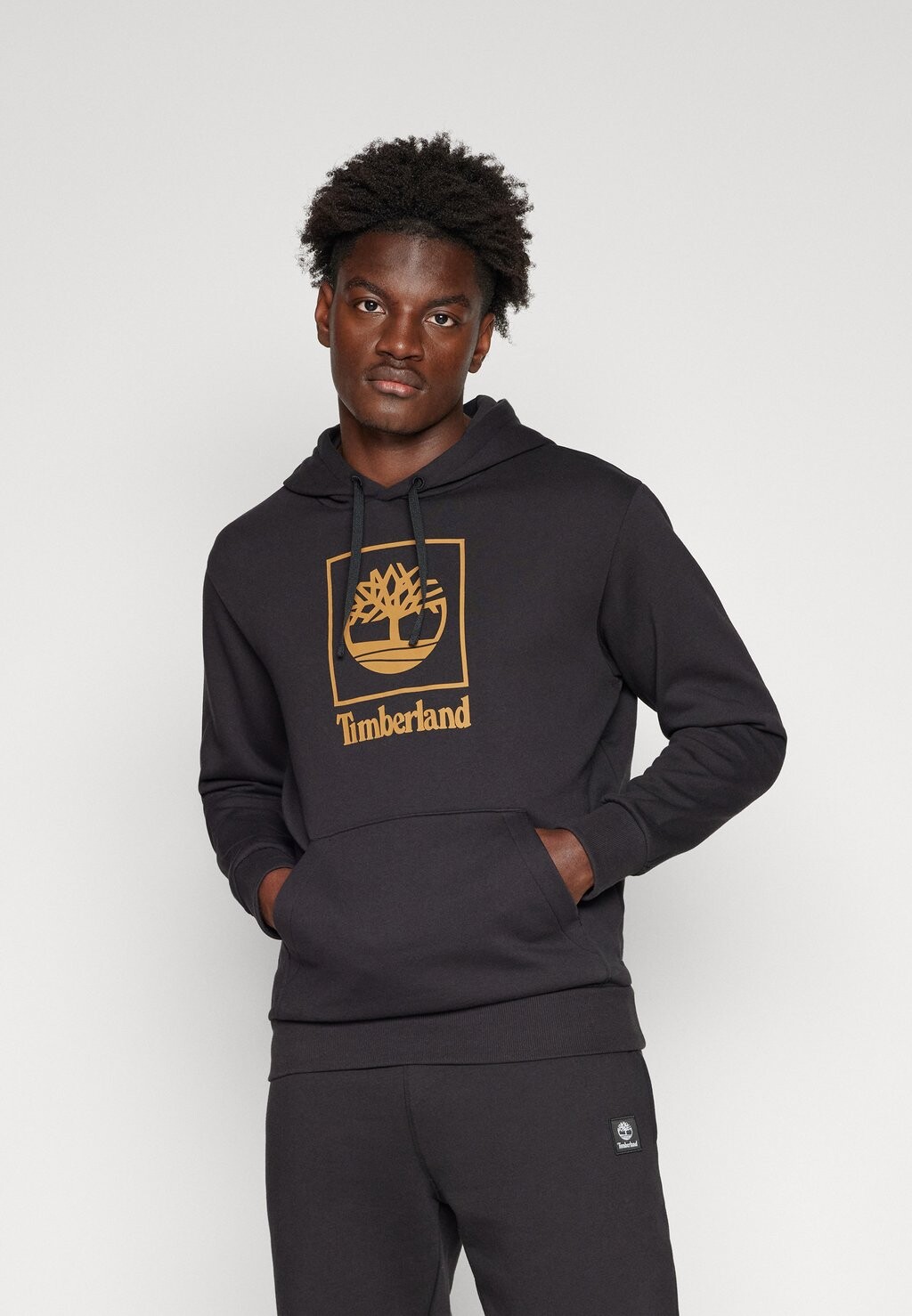 

Толстовка Small Stack Logo Brushback Hoodie Timberland, черный