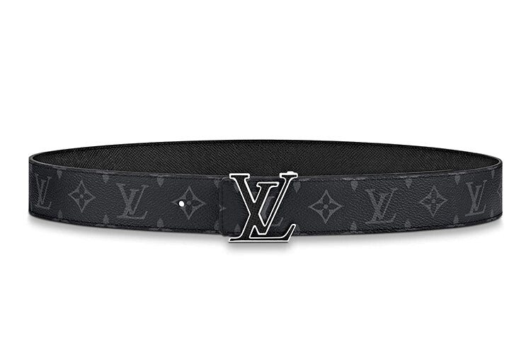 

Ремень двусторонний Louis Vuitton Initiales широкий, черный