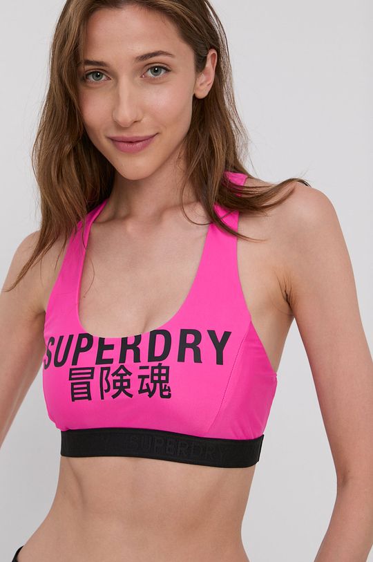 Бикини-топ Superdry, розовый топ бикини superdry elastic bralette розовый