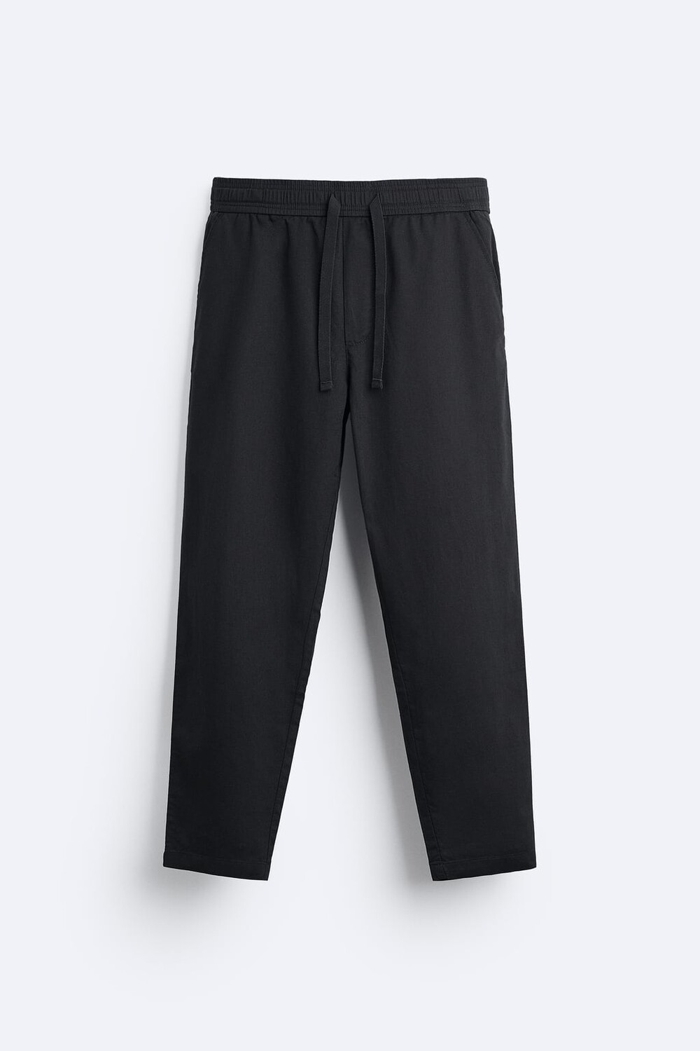

Брюки из льна/хлопка ZARA, черный