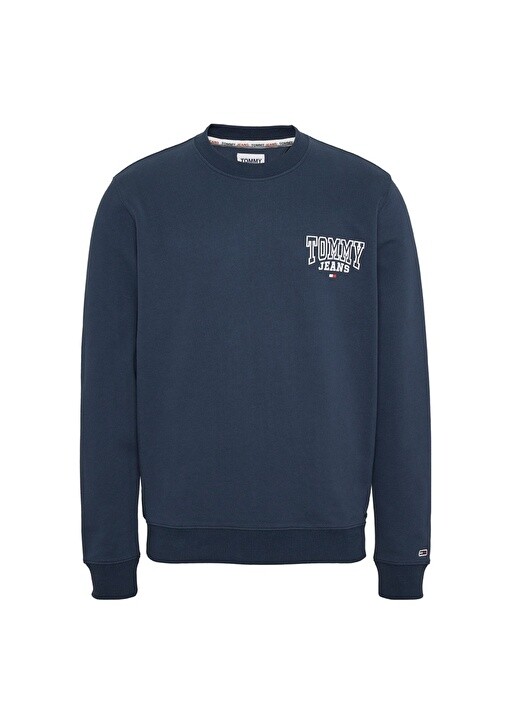 

Синяя мужская толстовка с круглым вырезом Tommy Jeans, Синий
