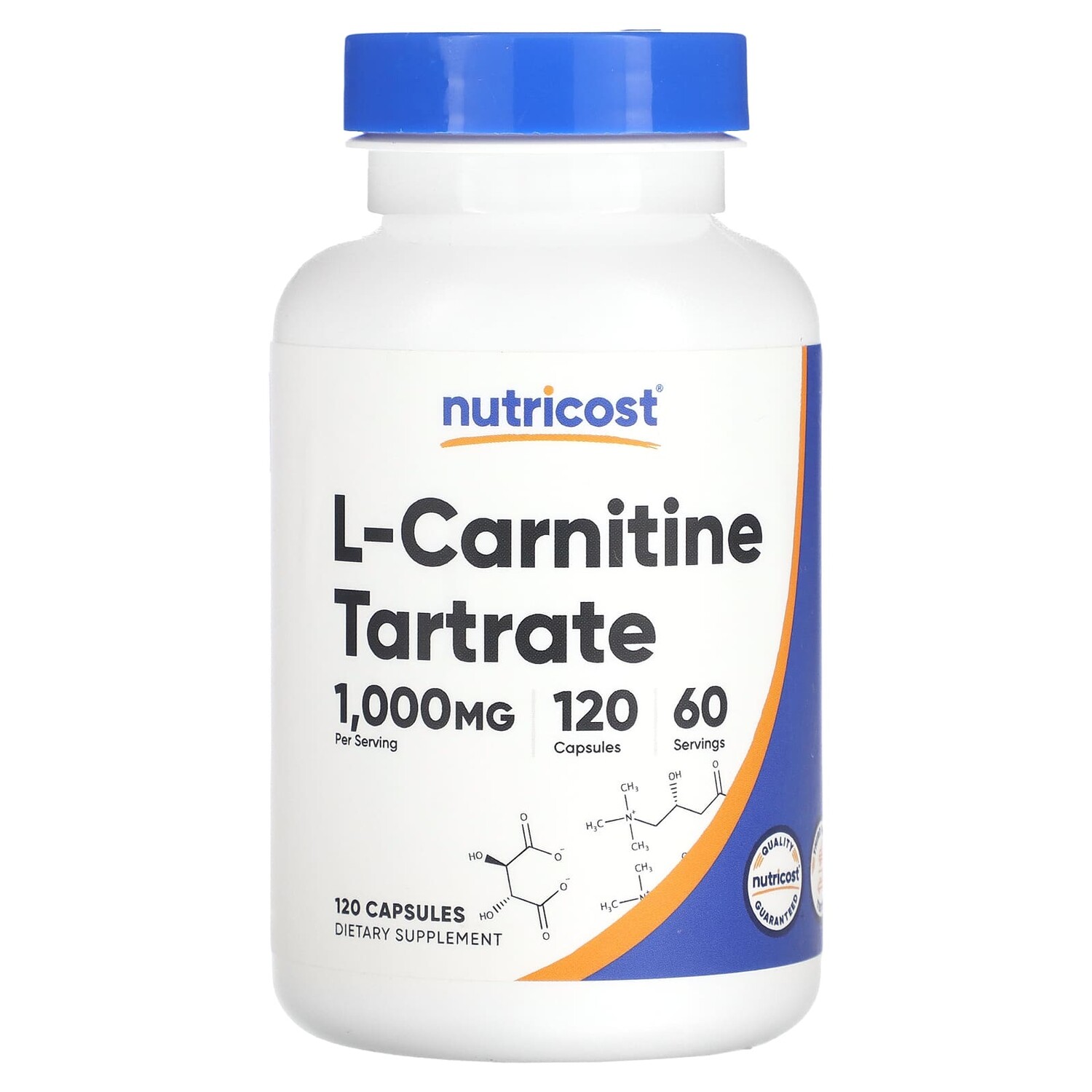 

L-карнитин тартрат, 500 мг, 120 капсул, Nutricost