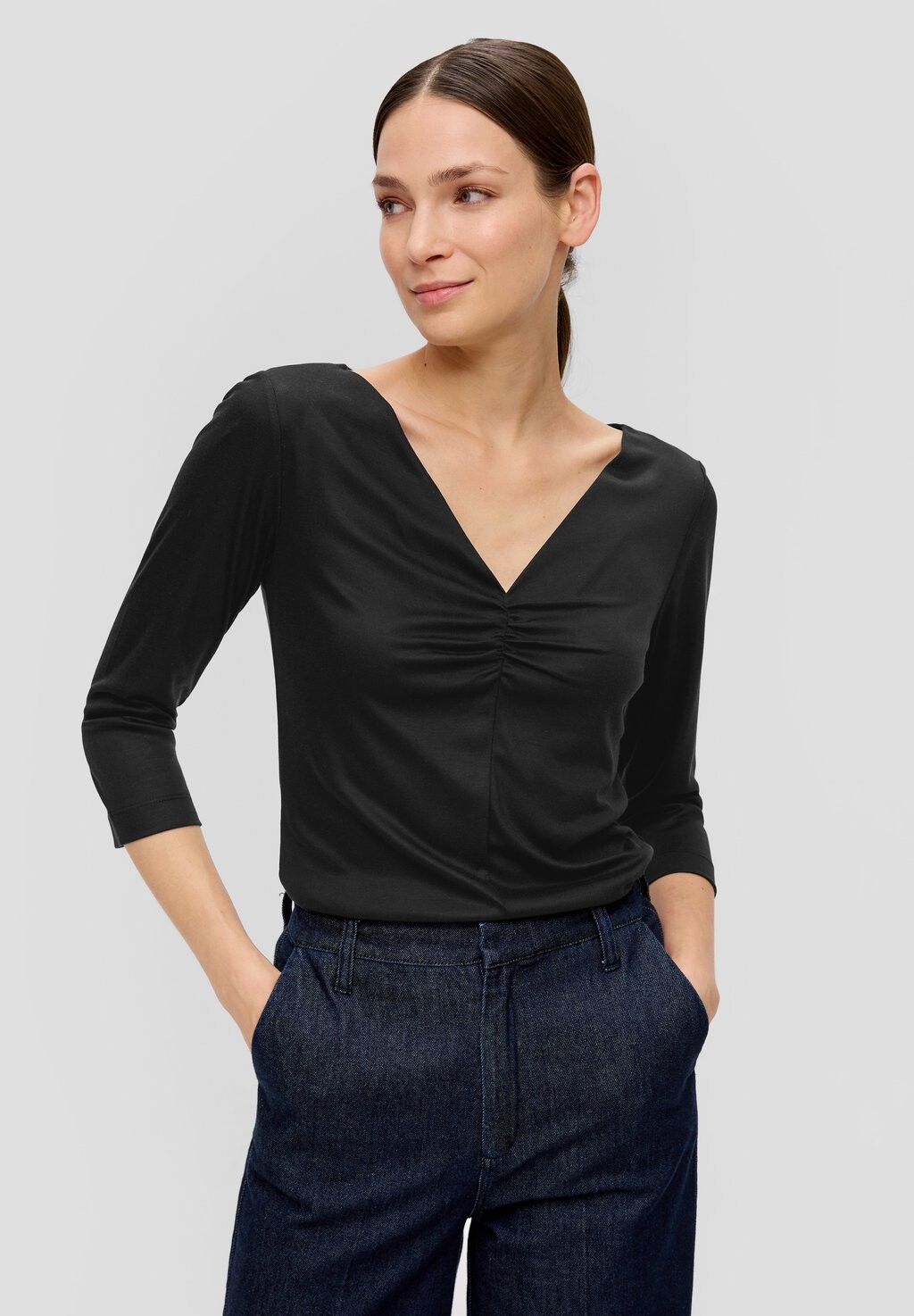 

Рубашка с длинным рукавом SOFTEM s.Oliver BLACK LABEL, цвет schwarz