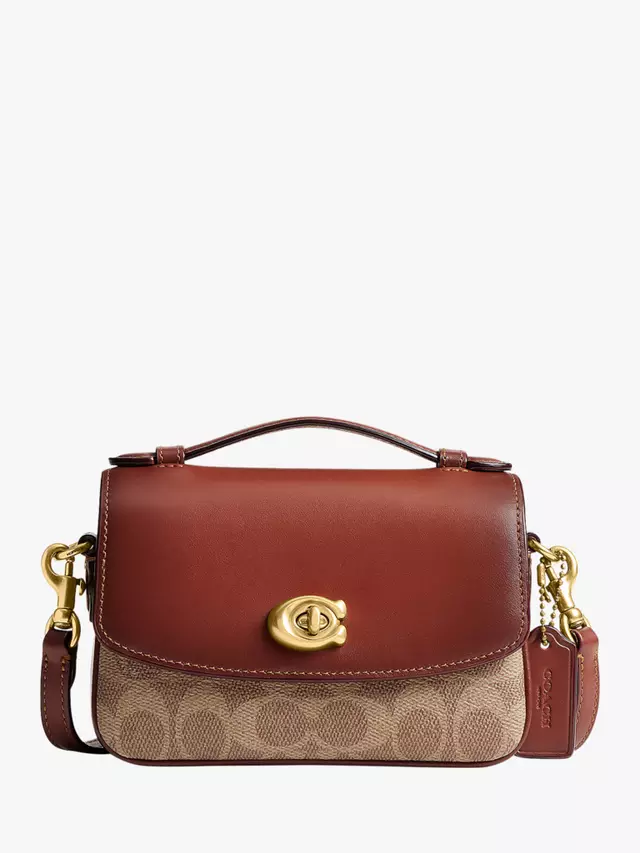 

Сумка кросс-боди Coach Cassie 17 Leather, цвет tan/rust/logo