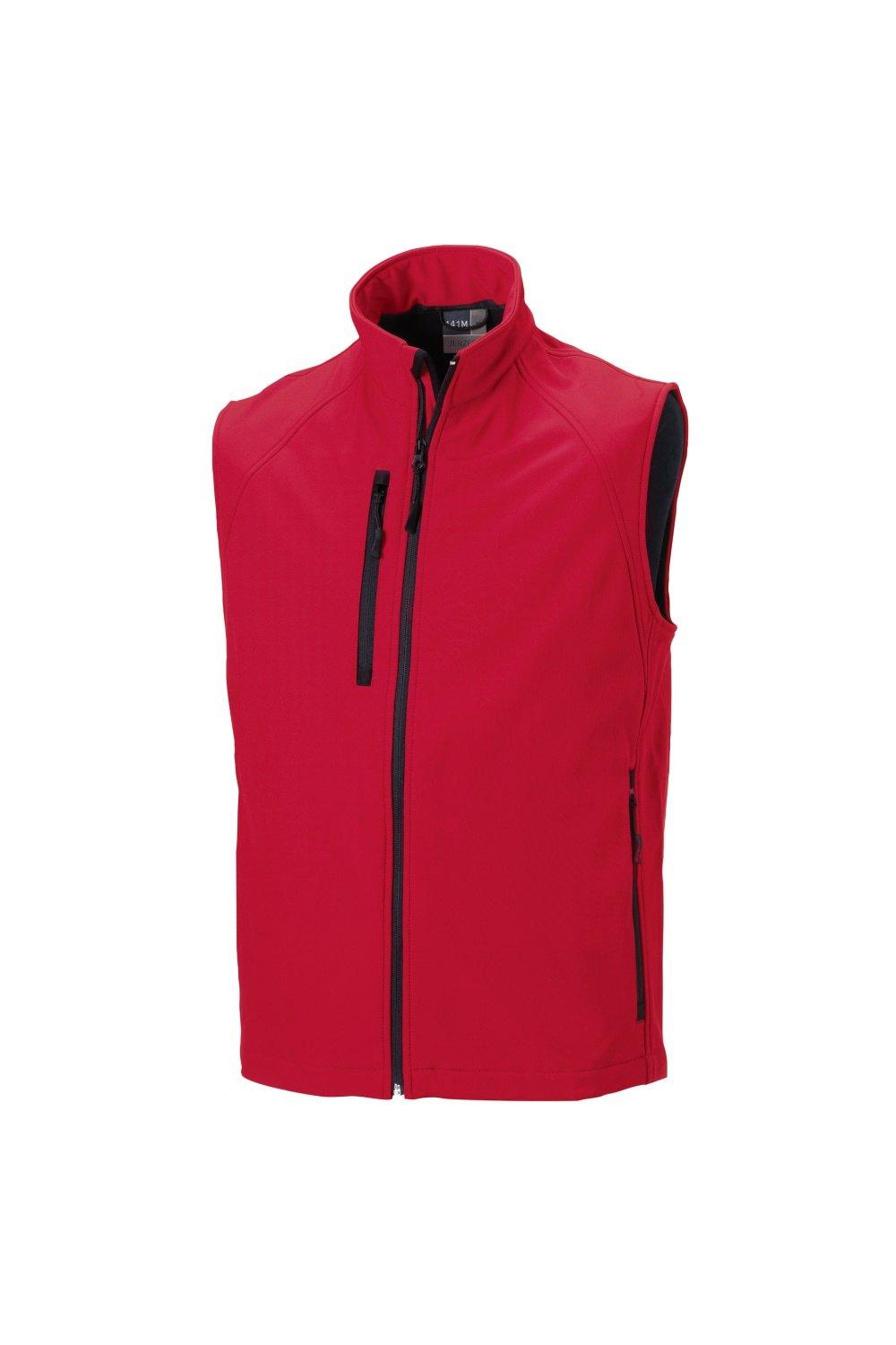 Трехслойная куртка-жилет из мягкого материала Russell, красный