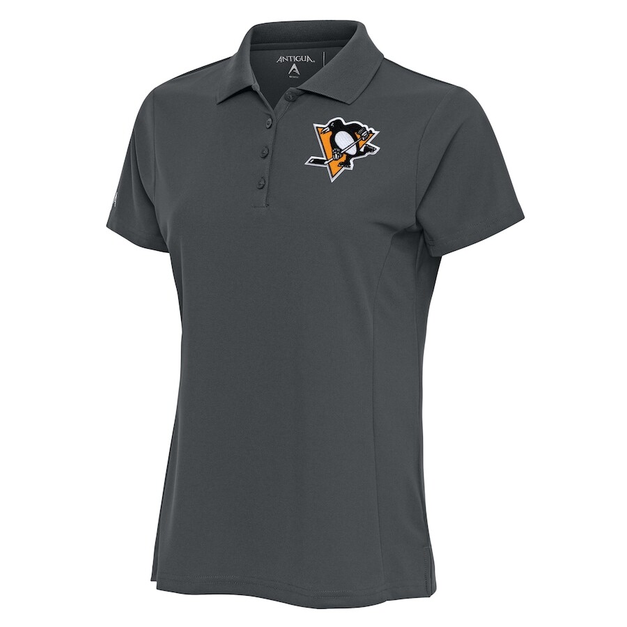 

Поло с коротким рукавом Antigua Pittsburgh Penguins, угольный