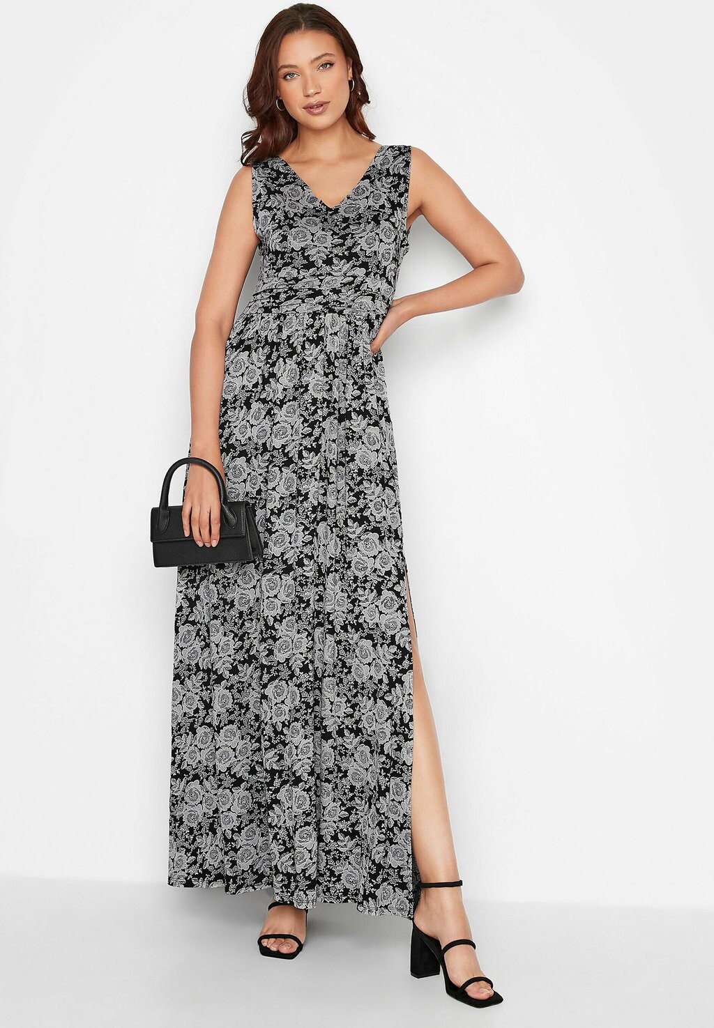 

Платье макси FLORAL SIDE SLIT Long Tall Sally, цвет black