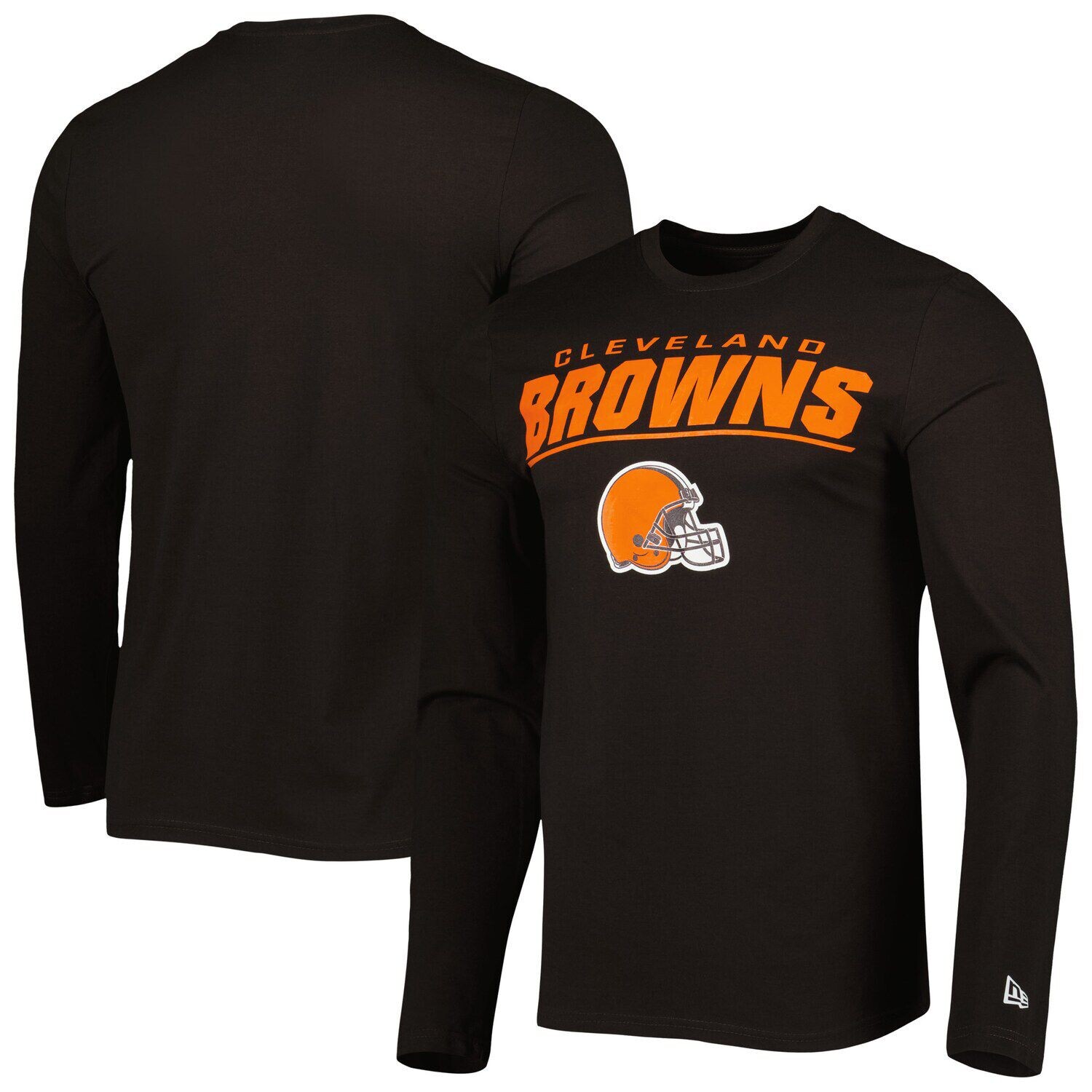

Мужская коричневая футболка New Era Cleveland Browns с длинными рукавами