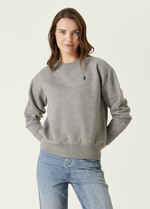 

Серый меланжевый свитшот Polo Ralph Lauren