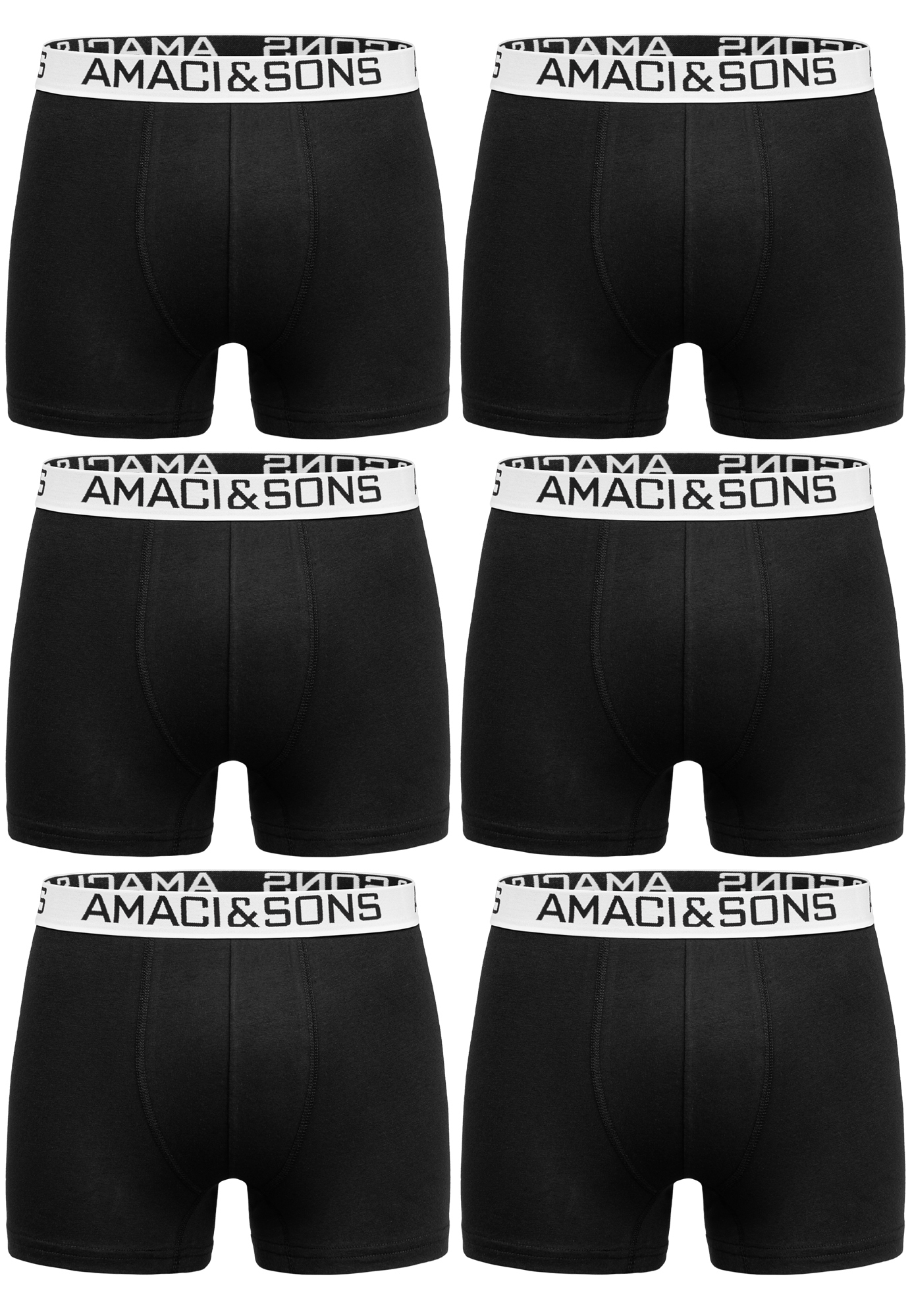 

Боксеры Amaci&Sons 6 шт, черный