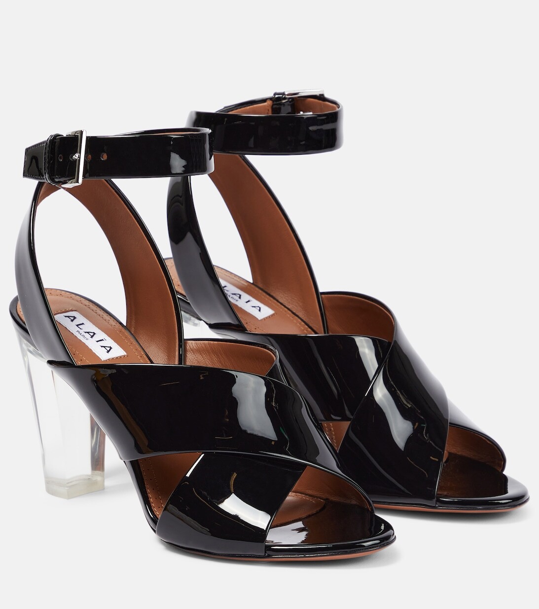 

Кожаные сандалии с заклепками Alaïa, черный