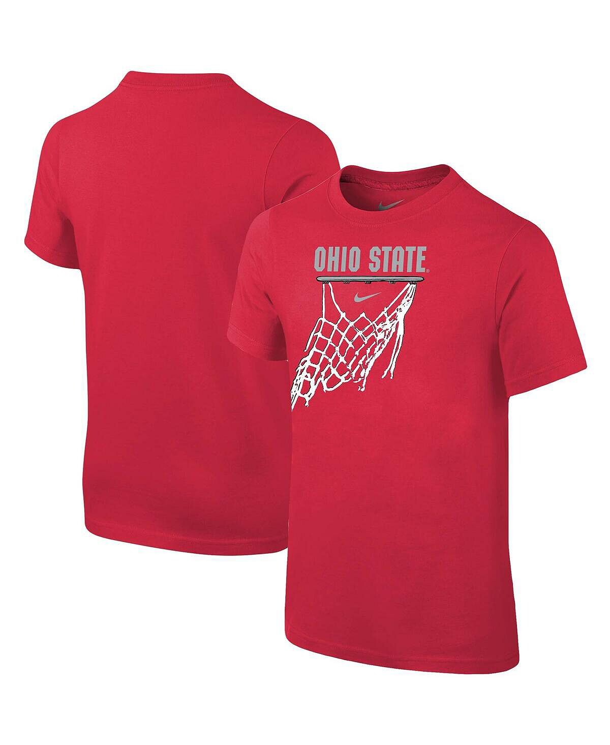 

Футболка с баскетбольной сеткой Big Boys Scarlet Ohio State Buckeyes Nike