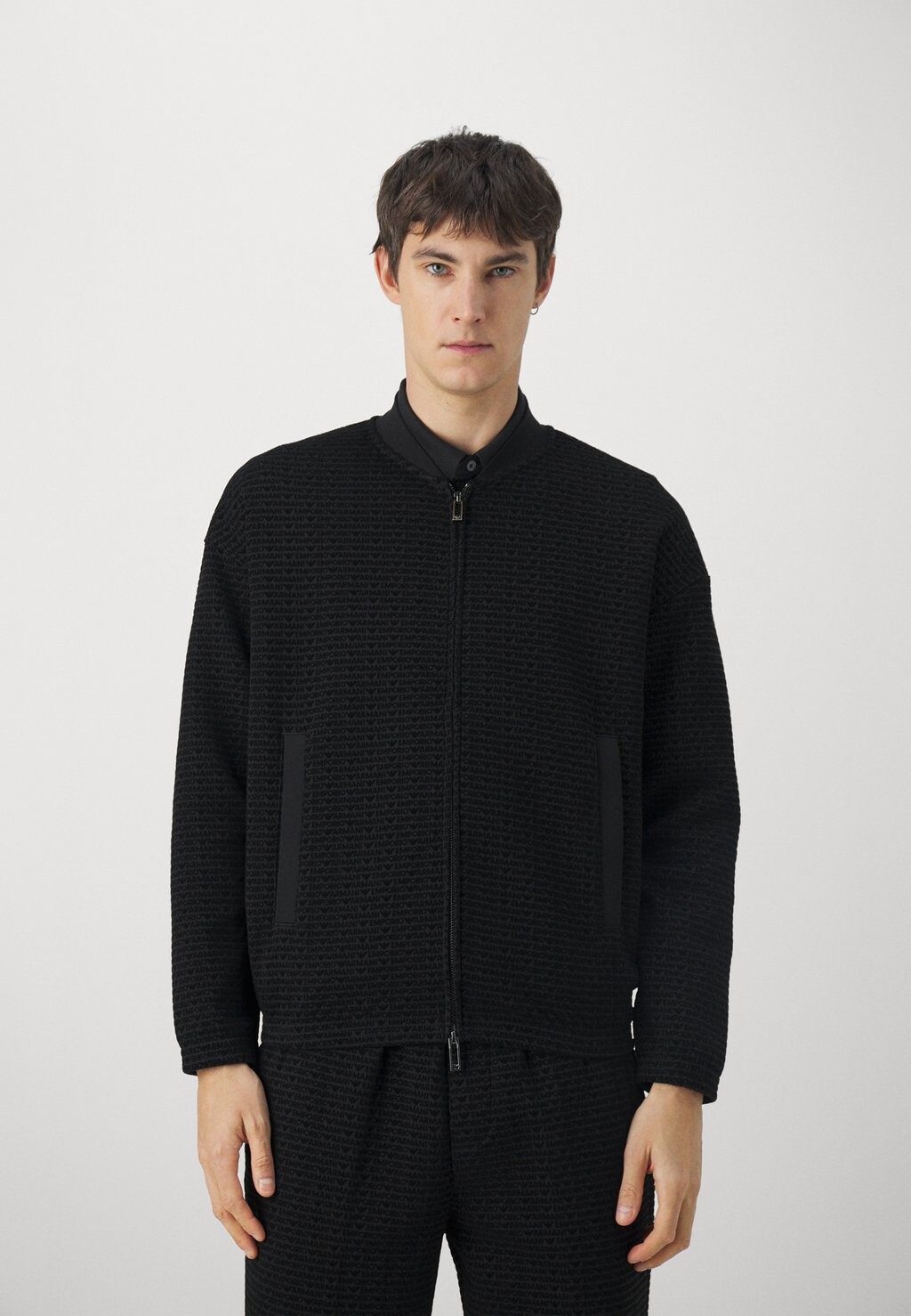 

Кардиган Felpa Emporio Armani, черный