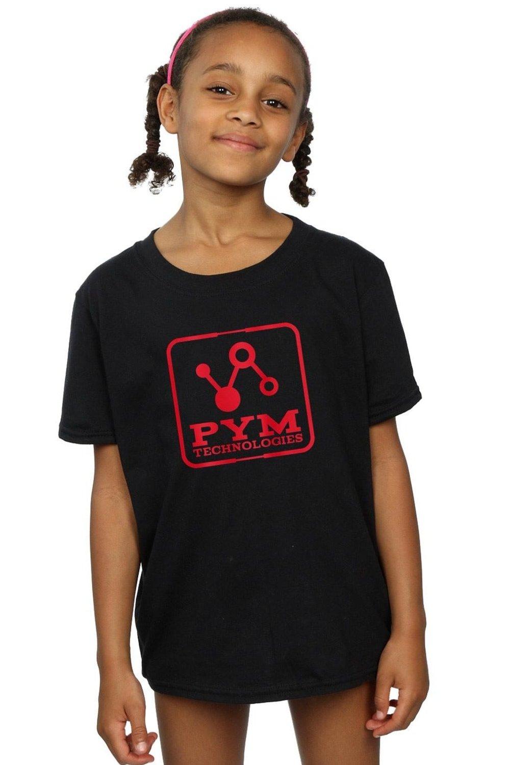 Хлопковая футболка «Человек-муравей и Оса» Pym Technologies Marvel, черный