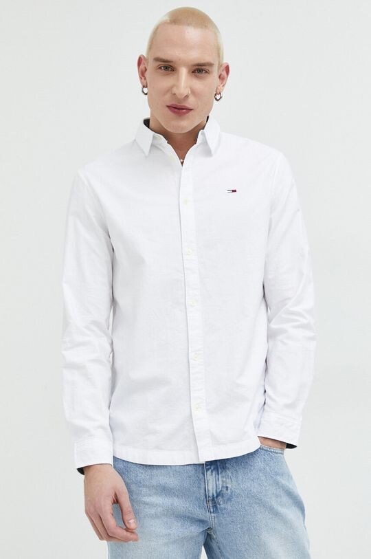 

Хлопковая рубашка Tommy Jeans, белый
