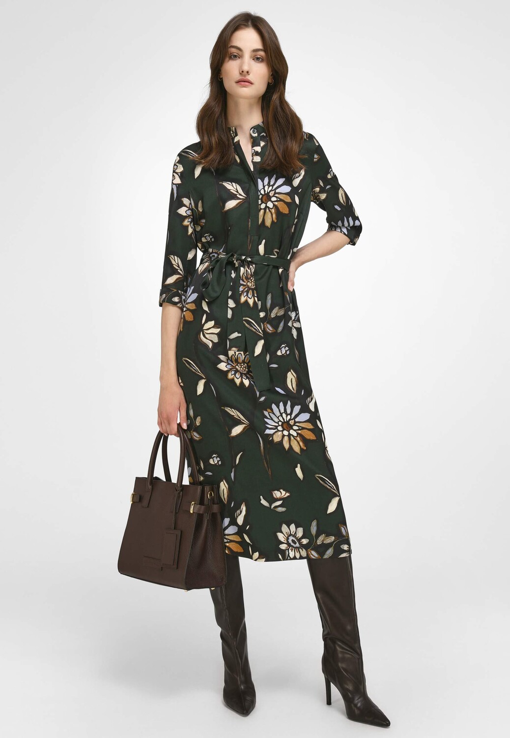 

Платье FADENMEISTER BERLIN Blusen viscose, цвет DARK GREEN/MULTICOLOR