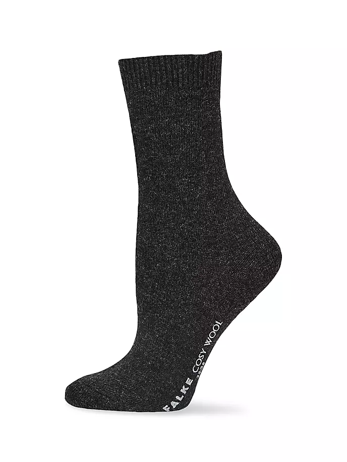 Уютные шерстяные носки Falke, антрацит уютные шерстяные носки falke цвет bordeaux