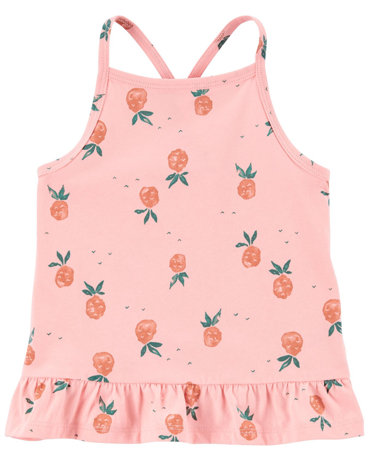 

Майка с принтом Baby Pineapple Ruffle Criss-Cross Carter's, розовый