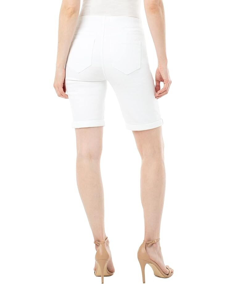 

Шорты Liverpool Los Angeles Petite Chloe Pull-On Bermuda Rolled Cuff, ярко-белый