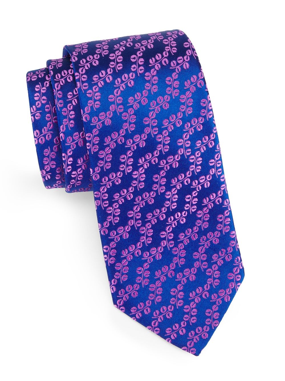 

Шелковый жаккардовый галстук Coffee Vine Charvet, синий