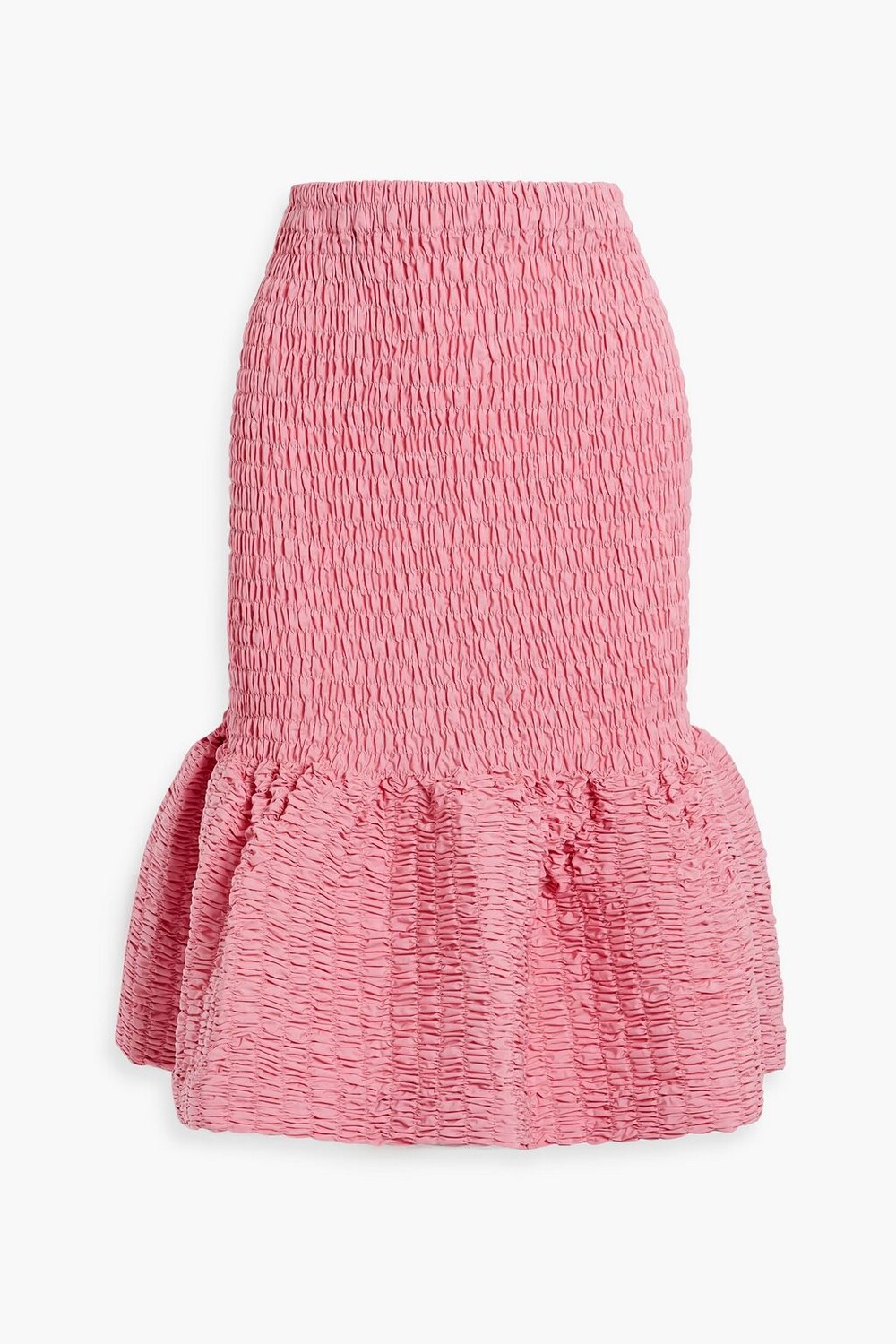 

Юбка из хлопкового поплина с рюшами и рюшами DRIES VAN NOTEN, розовый