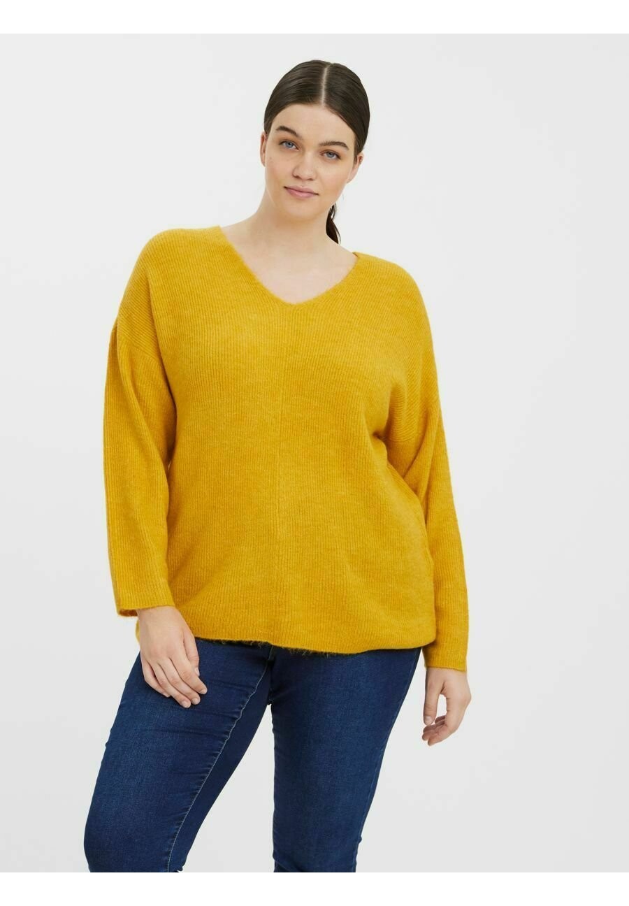

Свитшот Vero Moda Curve V-NECK CURVE, цвет golden yellow