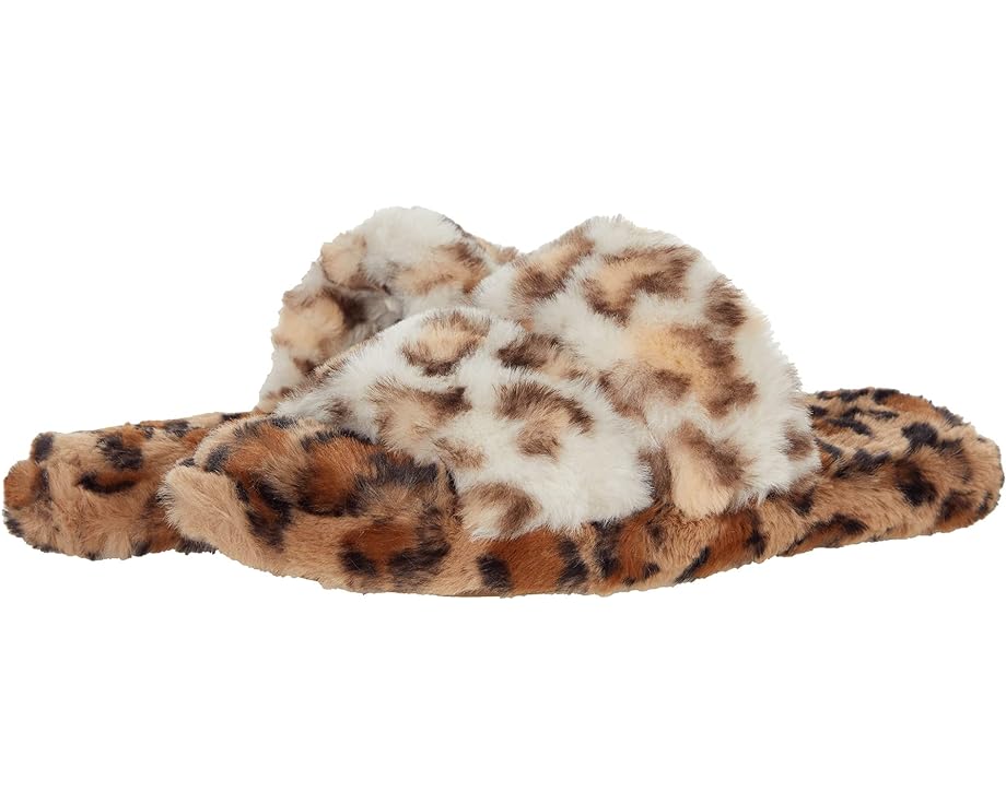 Домашняя обувь Madewell Two-Strap Scuff Slippers in Leopard Recycled Faux Fur, цвет Melon Cedar Multi Leopard Faux Fur