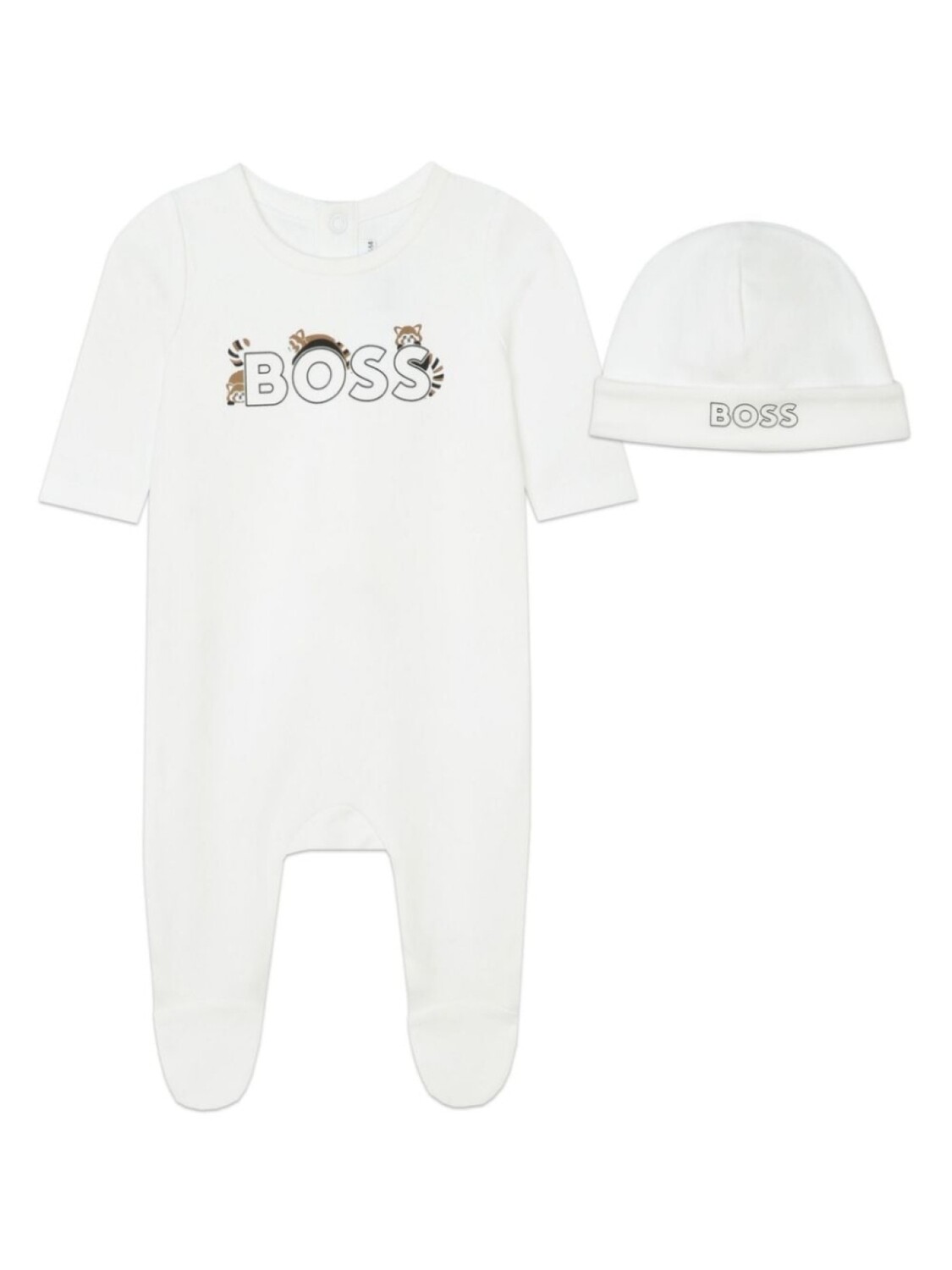 

BOSS Kidswear пижама с логотипом, белый