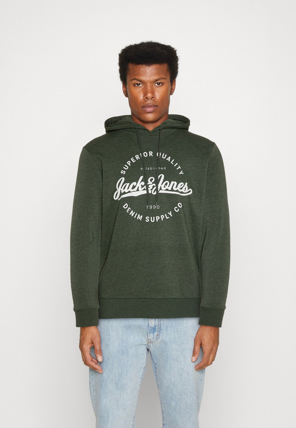 

Толстовка Jack & Jones Jjstanli Hood, вид на горы, Серый