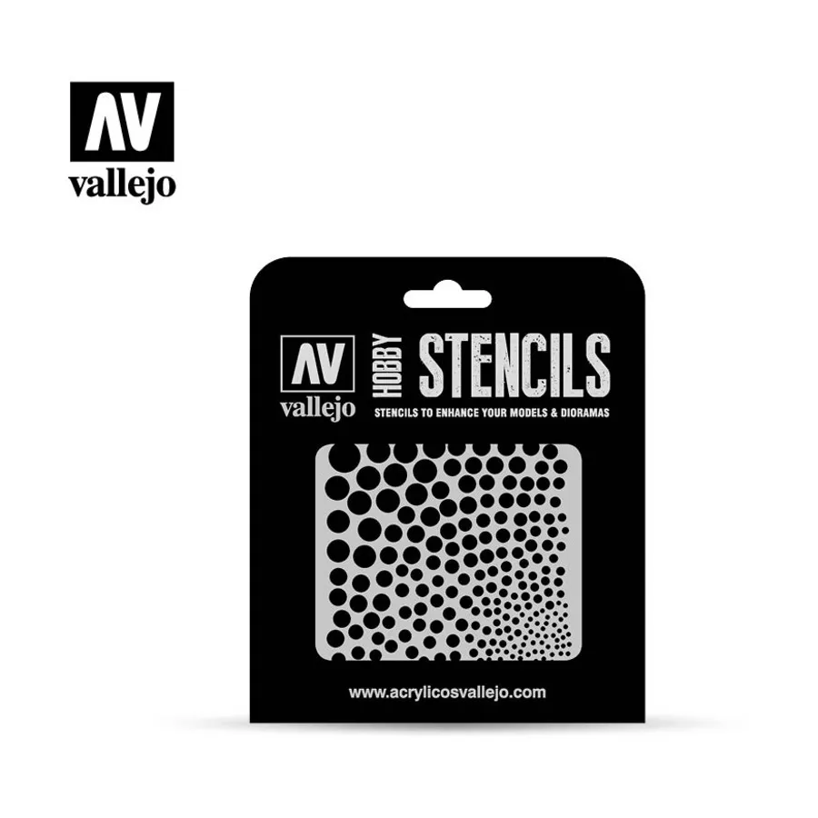 

Круглые текстуры, Hobby Stencils (Vallejo)