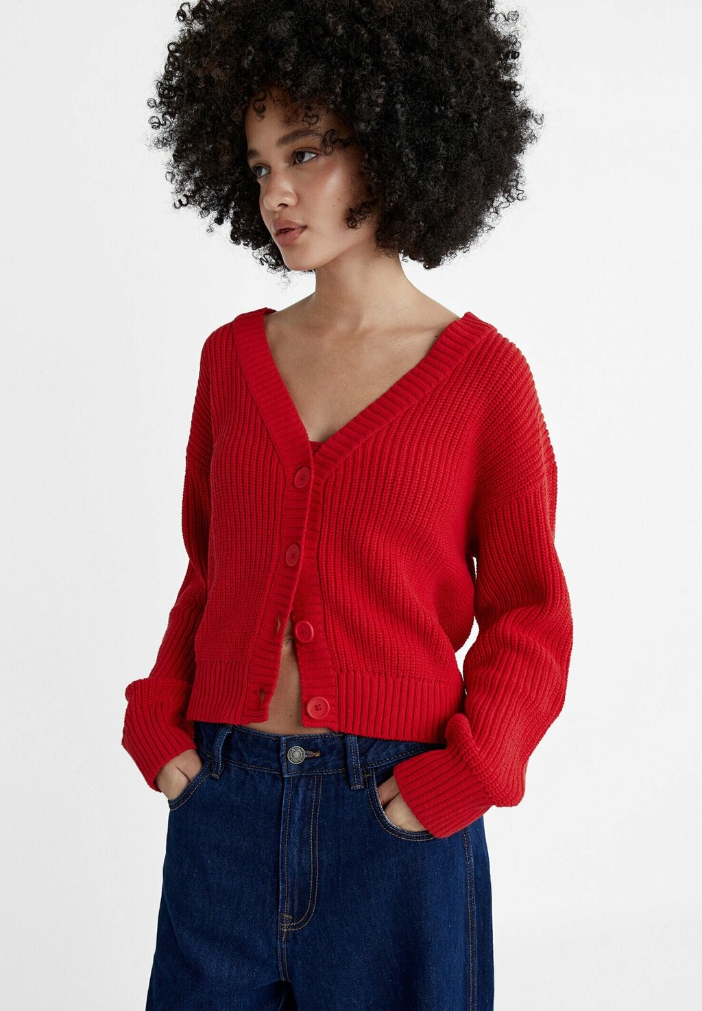 

Кардиган Stradivarius, цвет red