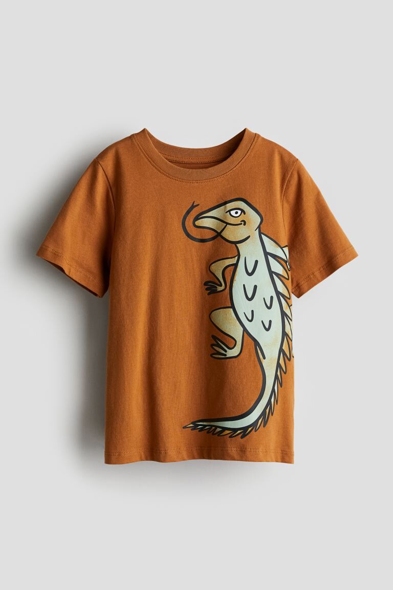 

Футболка с принтом H&M, коричневый
