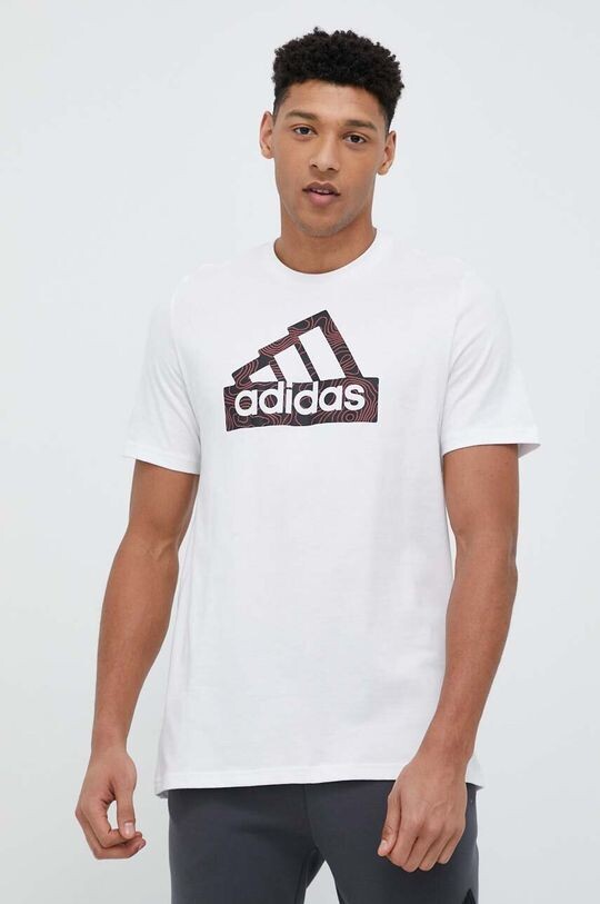 

Хлопковая футболка adidas, белый