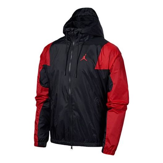 Куртка Air Jordan Contrasting Colors Casual Sports Hooded Jacket Black, черный