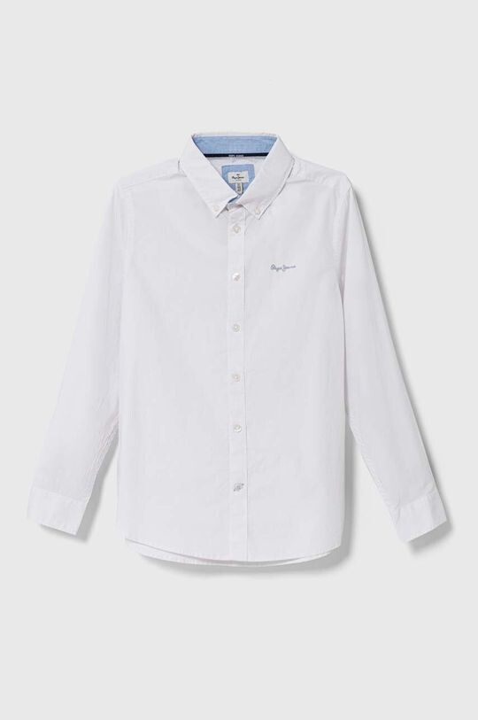

Детская хлопковая рубашка Pepe Jeans, белый