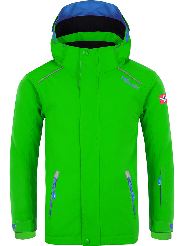 цена Лыжная куртка Trollkids Holmenkollen Pro, зеленый