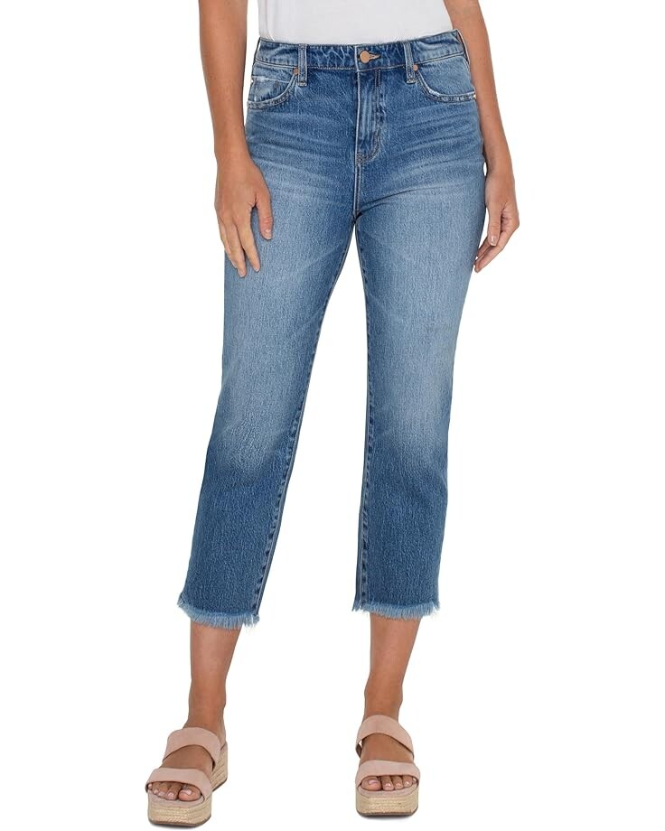 

Джинсы Liverpool Los Angeles Liv High-Rise Non Skinny Skinny with Fray Hem Denim Jean 25", цвет Barkshed
