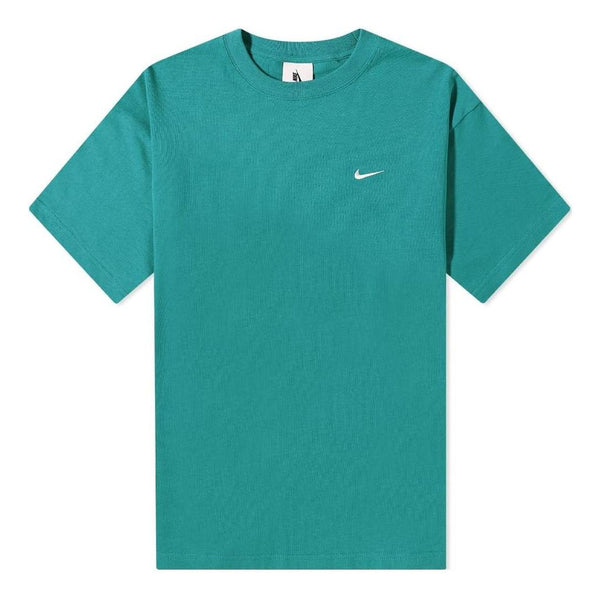 Футболка Men's Nike Solid Color Cotton Embroidered Logo Round Neck Short Sleeve Green T-Shirt, мультиколор