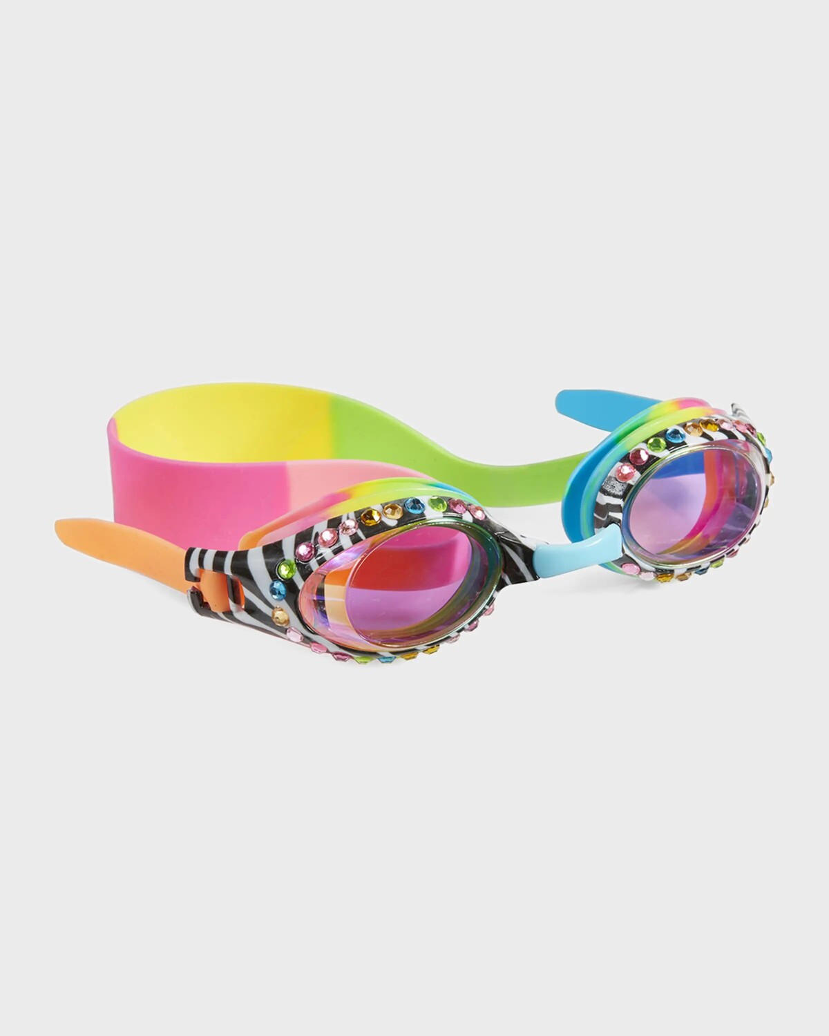 

Детские очки для плавания со стразами и зебровым принтом Bling2o, цвет Black Rainbow