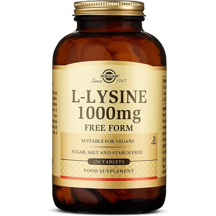 Solgar L-лизин 1000 мг аминокислот премиум-класса 250 таблеток витамины антиоксиданты минералы solgar l лизин 1000 мг