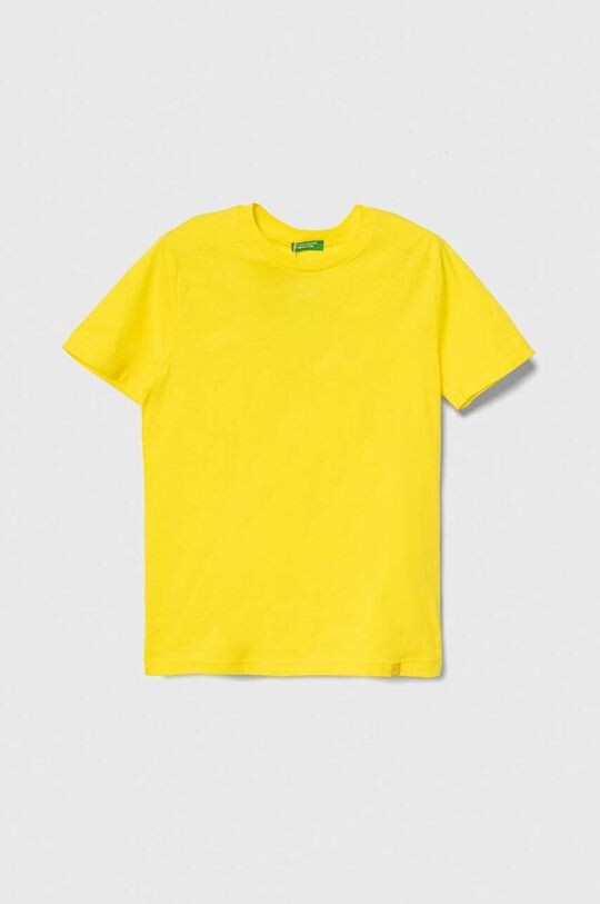 

United Colors of Benetton Детская хлопковая футболка, желтый