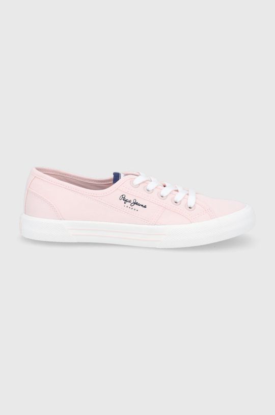 цена Базовые кроссовки с логотипом Brady Pepe Jeans, розовый