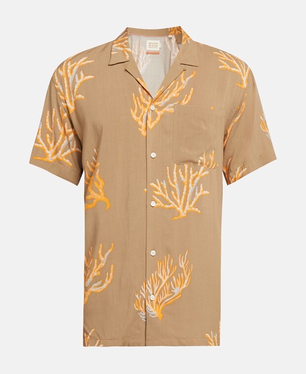 

Рубашка с короткими рукавами – стандартный крой. Scotch & Soda, серо-коричневый