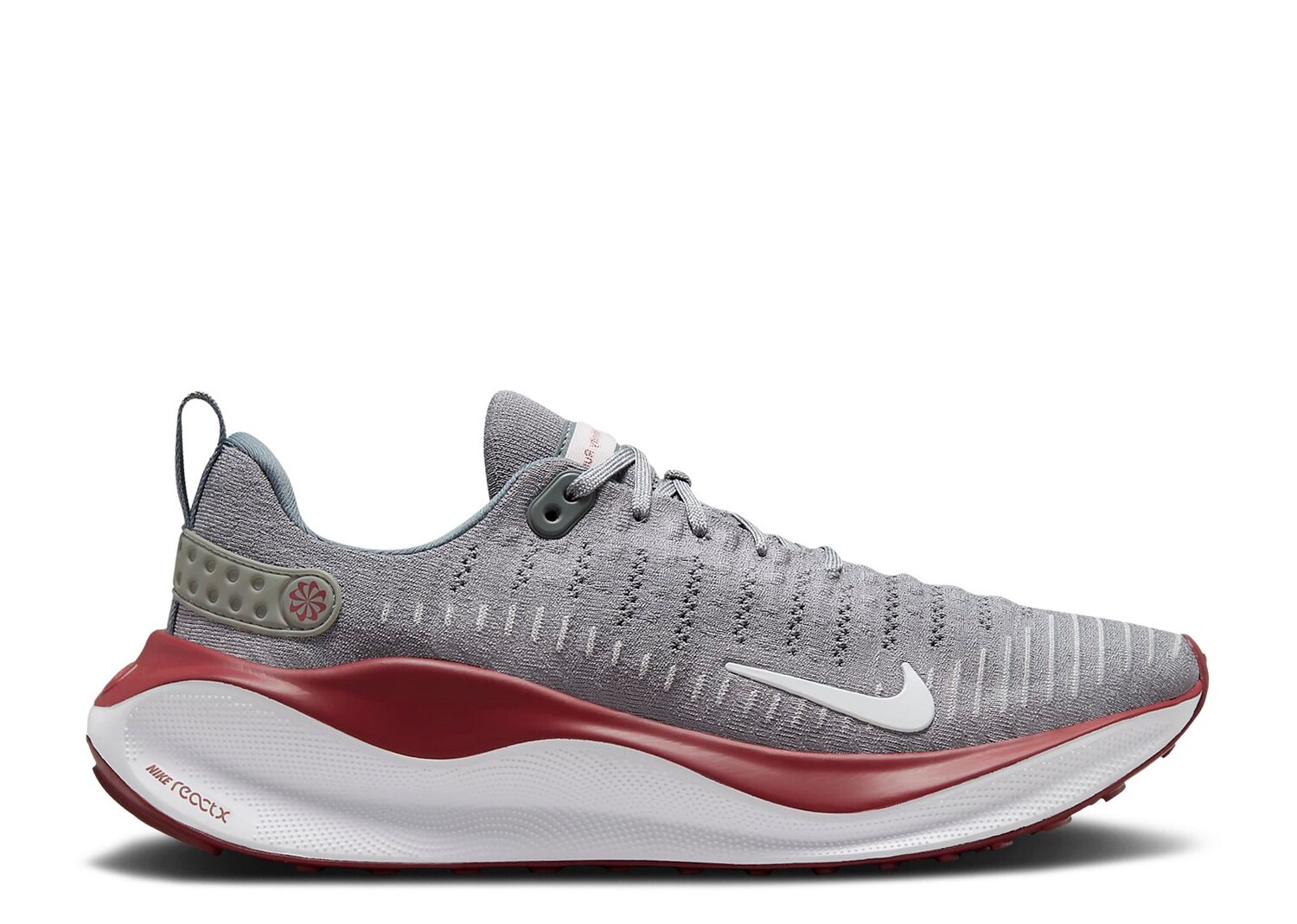 

Кроссовки Nike Reactx Infinity Run 4 'Cool Grey Team Maroon', серый